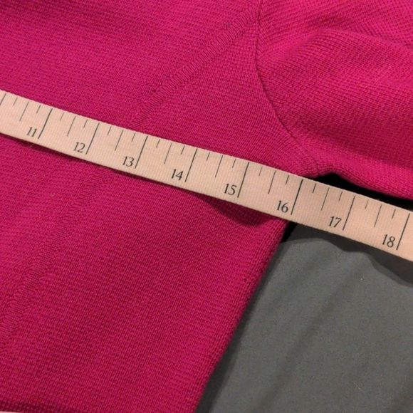 Talbots 100% Merino Wool Fuschia Sweater Dress - Picture 11 of 14